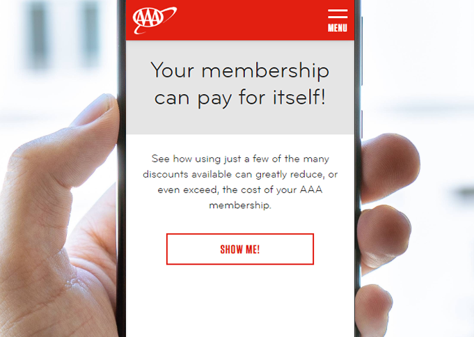 AAA Membership Discount POC beginning screen image